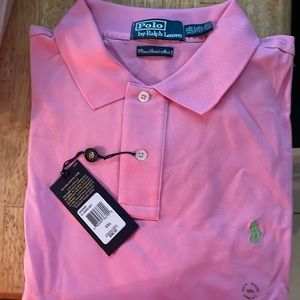 Polo by Ralph Lauren Pink polo size XXL men's slim Fit. NEW WITH TAGS!!